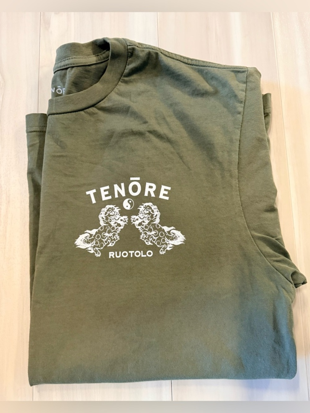 Tenore Ruotolo Olive Green men’s Graphic Tee NWOT - Picture 3 of 5